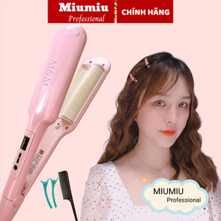  Máy làm tóc uốn xoăn sóng nước FAERS màn LCD hiện nhiệt tặng lược và kẹp vịt cao cấp 