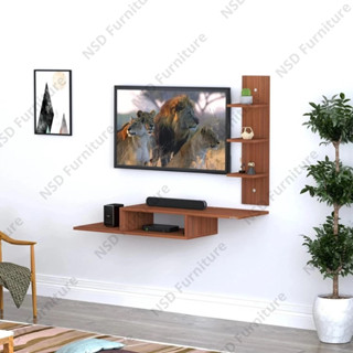 Combo kệ tivi và kệ treo tường gỗ công nghiệp bền đẹp (có bán rời) phù hợp TV 32/40/43/50 inch NSD Furniture