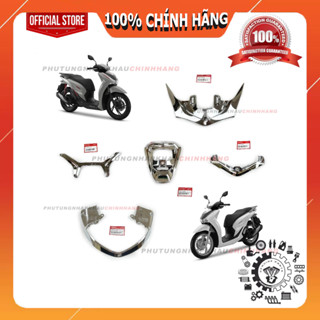   MÓN LẺ  Bộ viền nhựa xi crom SH 125i SH 160i SH 150i Viền inox trang trí xe SH 2020 2021 2022 2023 2024 chính hãng 