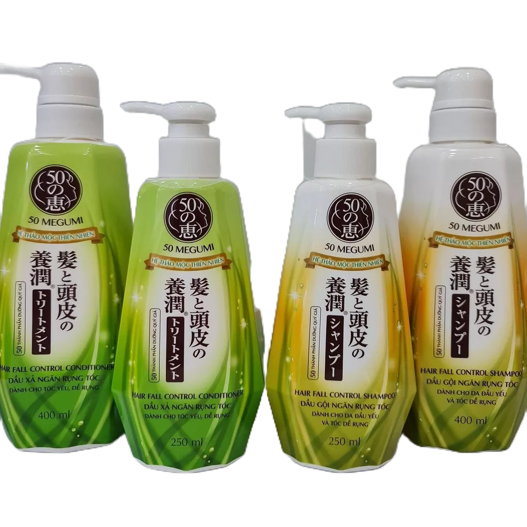 Dầu Gội - Dầu Xả Ngăn Rụng Tóc - 50 dưỡng chất Megumi Hair Fall Control Conditione