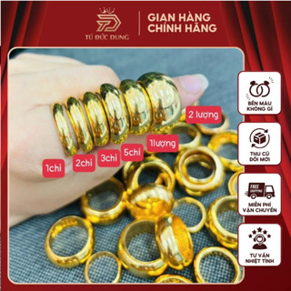 Nhẫn Tròn Trơn Màu 24 Đóng Ký Hiệu Trọng Lượng Đầy Đủ, Trang Sức Đeo Tay Mạ Vàng Đủ Size, Thu Cũ Đổi Mới