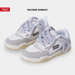 Giày Thể Thao Sneaker Nam Nữ Unisex Second Sunday Chunky Big Lace Đế Tăng Chiều Cao 4cm SK03