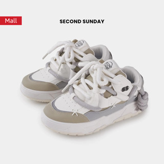 Giày Thể Thao Sneaker Nam Nữ Unisex Second Sunday Chunky Mix Lace Đế Tăng Chiều Cao 4cm SK19