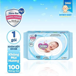 Khăn Ướt BOBBY 80 Tờ/100 Tờ Không Hương An Toàn Cho Bé Sơ Sinh BB232