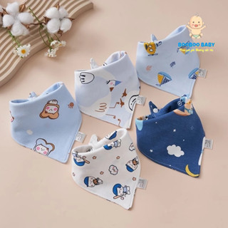  BooBoo Baby - Yếm Cotton Tam Giác 4 Lớp Chọn Mẫu 2 Nấc Cúc Điều Chỉnh Giữ Ấm Cổ Cho Bé BB226 