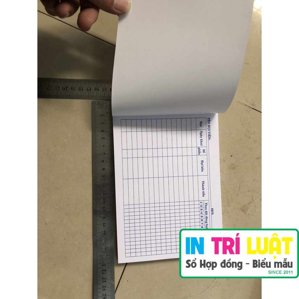 Sổ Theo Dõi Đóng Tiền Hụi A5