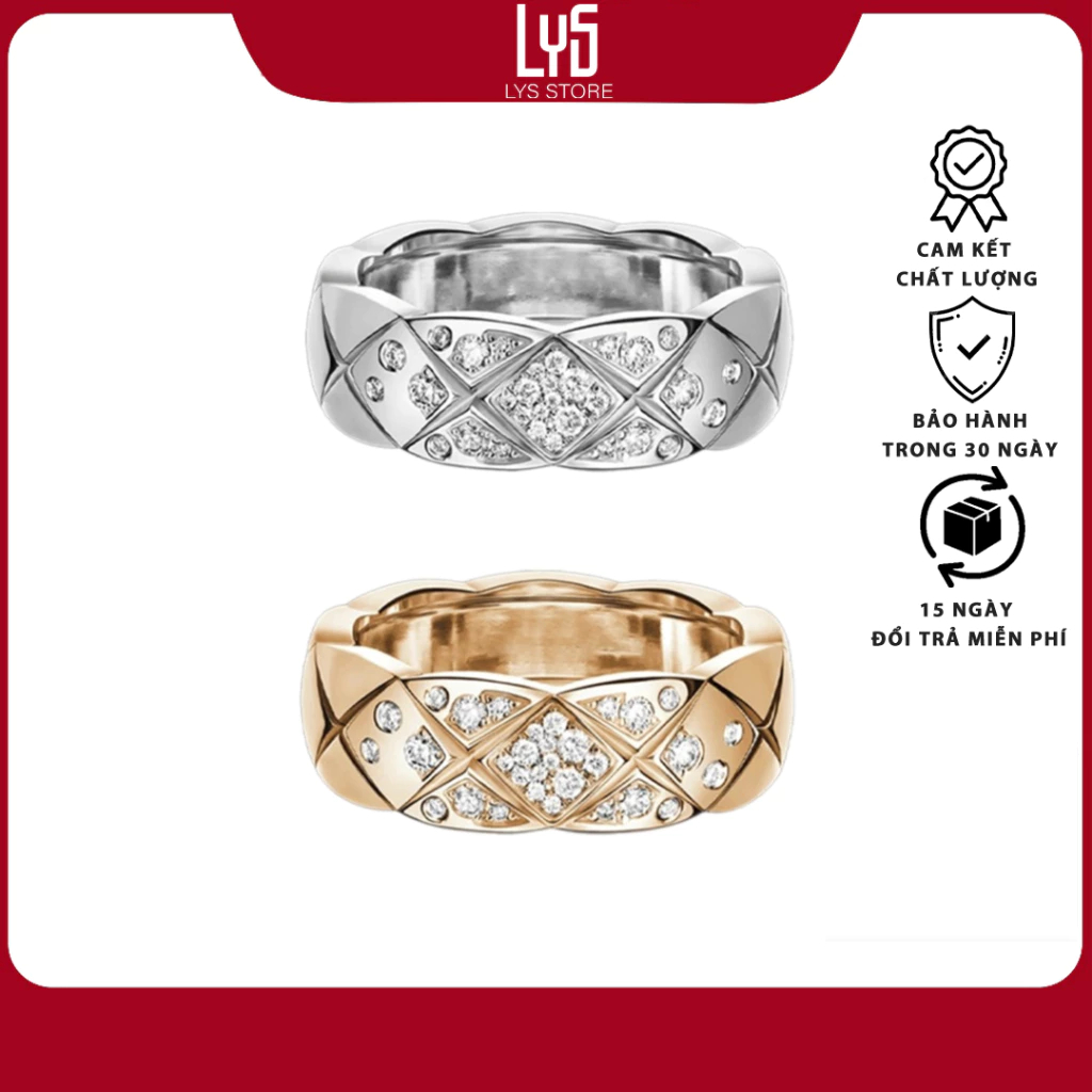 Nhẫn đôi nam nữ Coco Crush Ring -Nhẫn đôi khắc tên theo yêu cầu 8274