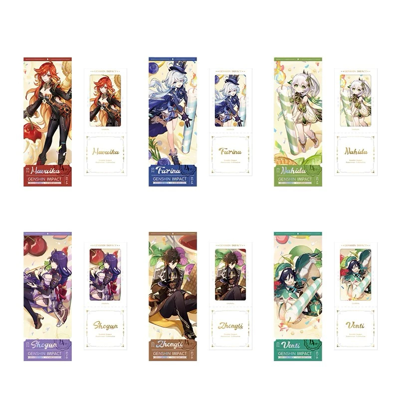 [Genshin Impact] Bộ Vé Ticket Lazer Trưng Bày Nhân Vật Kỉ Niệm 4 Năm Kẹo Ngọt