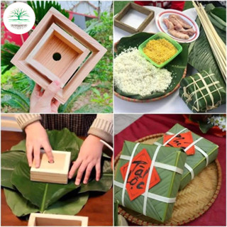  Khuôn bánh chưng vuông thông minh Khuôn gỗ thông tự nhiên 