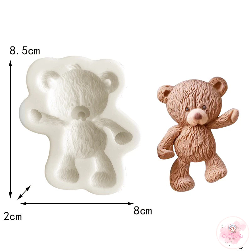 Khuôn Silicon gấu Teddy