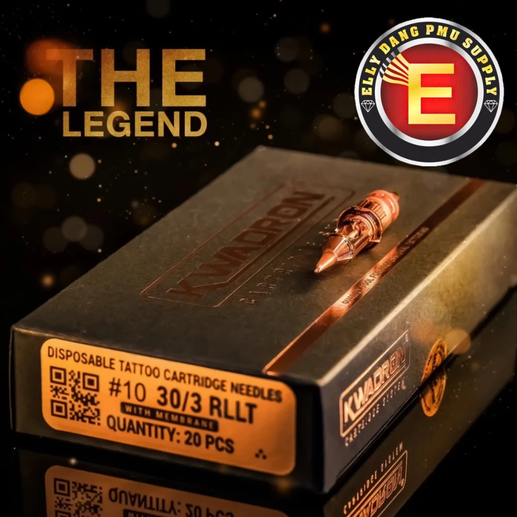 🏷️ Hộp 20 Cây Kim Kwadron Nâu Chính Hãng – Siêu bén – Độ chính xác cao – Dùng trong phun xăm thẩm mỹ