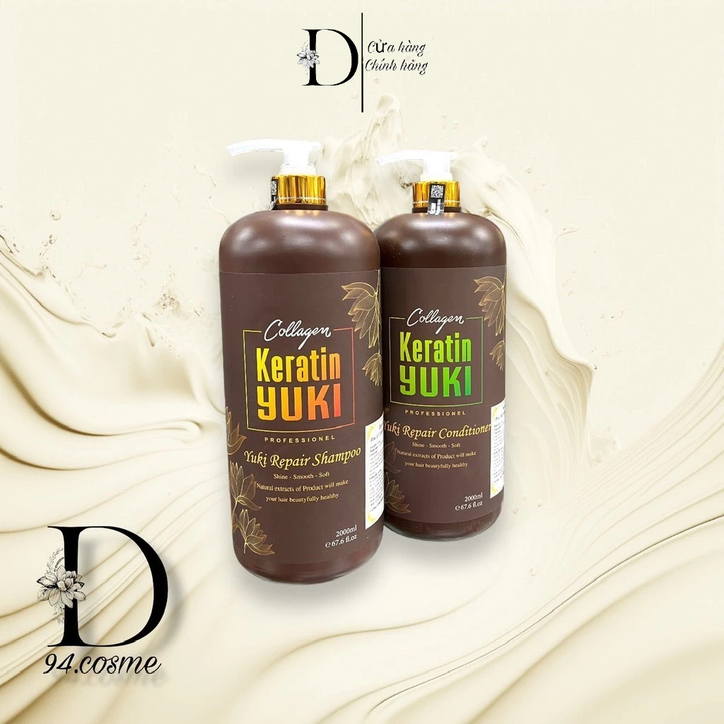 Dầu Gội Collagen Keratin YUKI 2000ml