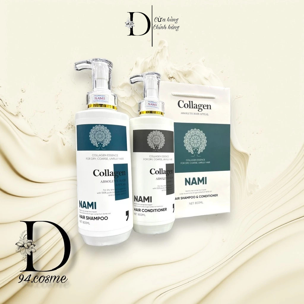 Dầu gội cho tóc khô sơ Collagen Nami 800ml