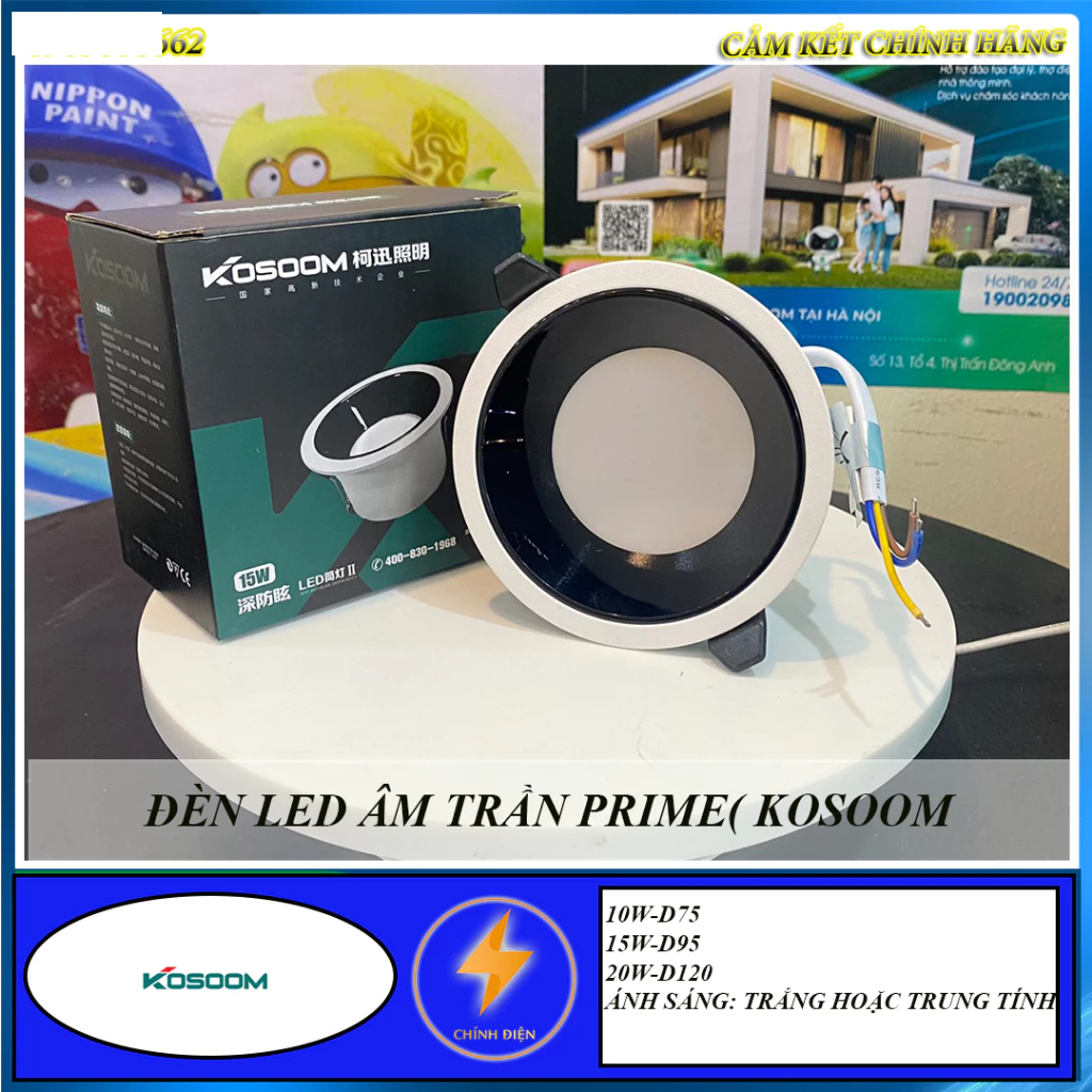 ĐÈN led âm trần PRIME(KOSOOM) 10W,15W,20W