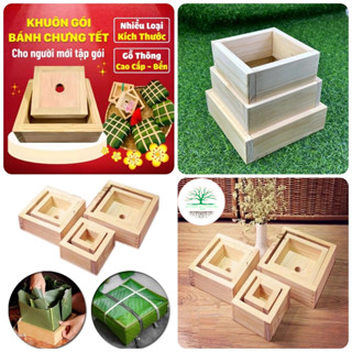  Khuôn Bánh Chưng VuôngThông Minh Khuôn Gỗ Thông Tự Nhiên 