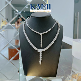 Dây chuyền rắn xi bạch kim lớn nhỏ size theo yêu cầu Kami trang sức sỉ