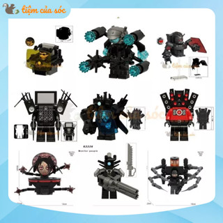 Mô hình Skibidi toilet 3.0 kèm đế đồ chơi lắp ráp minifigures bộ sưu tập nhân vật titan cameraman
