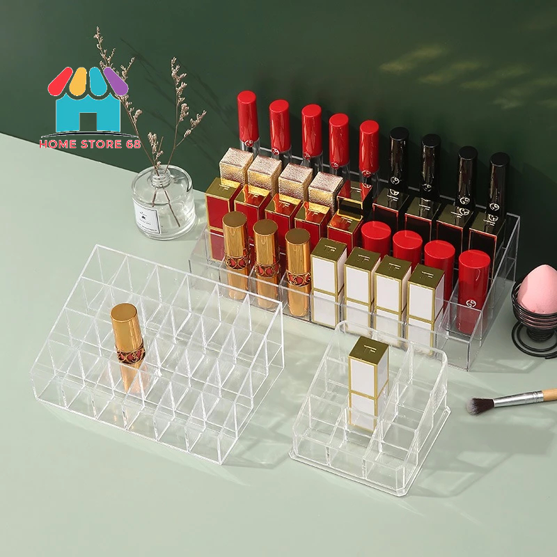 Khay Đựng Son 24 Ô Nhựa Mica Siêu Bền Trong Suốt 88189 Home Store 68