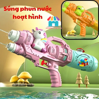 ❌SẴN HÀNG❌ Súng Bắn Nước Đồ Chơi Cho Bé Hình Động Vật Cute Dung Tích 500ml Lực Bắn Cực Mạnh 89002 HOME STORE 68
