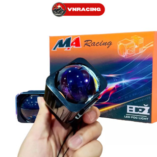 Đèn led Bi cầu mini 1.5 Ma Racing kính tím 45W cắt sáng chống chói cao cấp lắp đèn pha ô tô, xe máy