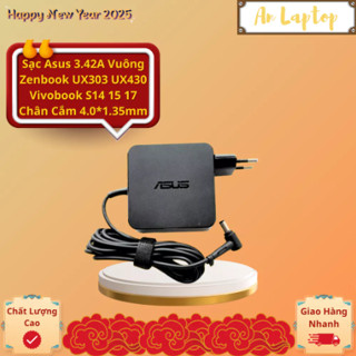 Sạc Asus 3.42a Vuông Zenbook UX303 UX430 UX seri, Vivobook S14 15 17 Vivobook X 65w 45w chân kết nối  4*1.35 hàng new