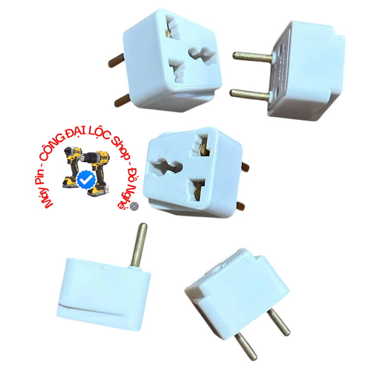 Đầu nối ổ cắm điện Vinakip tiện lợi chuyển đổi ổ 3 chấu thành 2 chấu - DN 03