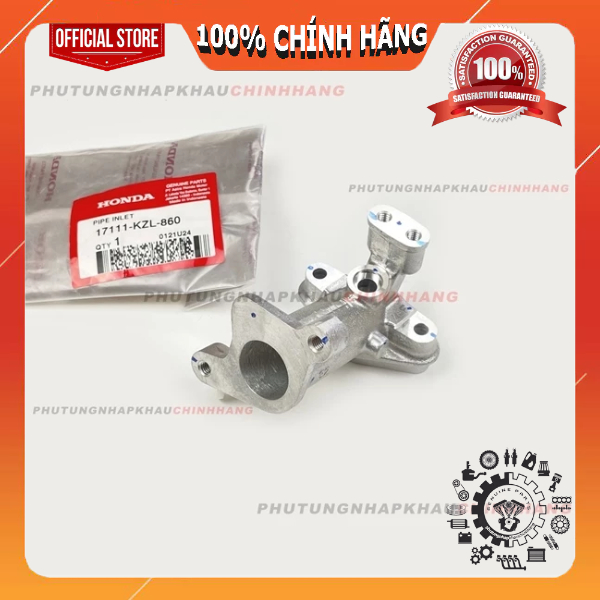 Co xăng Vision 110 2011 2012 2013, Cổ xăng Cổ hút Vision 110 đời đầu KZL chính hãng - 17111KZL860