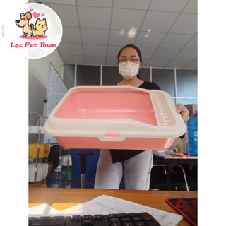 Khay Vệ Sinh Thành Cao,Thau Cát Và Chậu Cát Size Lớn Dành Riêng Cho Mèo - Tặng kèm xẻng xúc