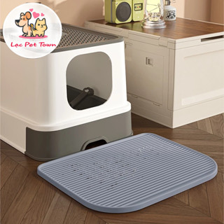 Thảm Hứng Cát Mèo Cho Nhà Vệ Sinh, Khay Cát Mèo Chất Liệu Nhựa PP Nguyên Khối 50x40cm