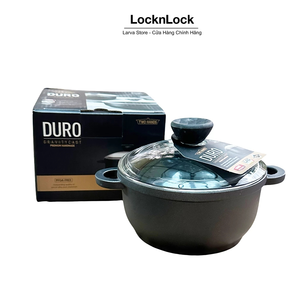 Nồi Lock&Lock Two Hands Duro GTD1160-0 16cm cỡ nhỏ (không sử dụng bếp từ)