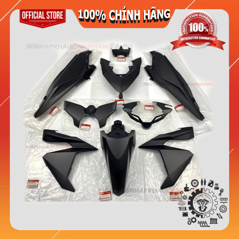 [MÓN LẺ] Dàn áo Click 2015 2016 2017 màu Đen Nhám, Đen Mờ chính hãng, Bộ vỏ nhựa màu Click Vario 125