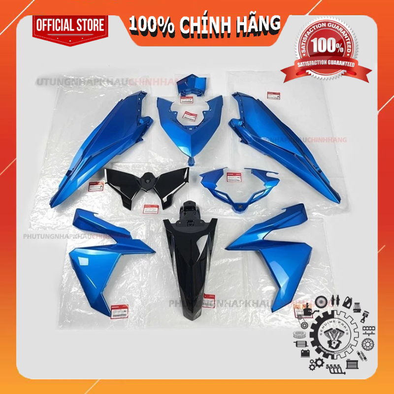 [MÓN LẺ] Dàn áo Click 2015 2016 2017 màu Xanh Dương Candy chính hãng, Bộ vỏ nhựa màu Click Vario 125