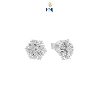 Bông tai bạc đính đá PNJSilver hình hoa tuyết XMXMW060250