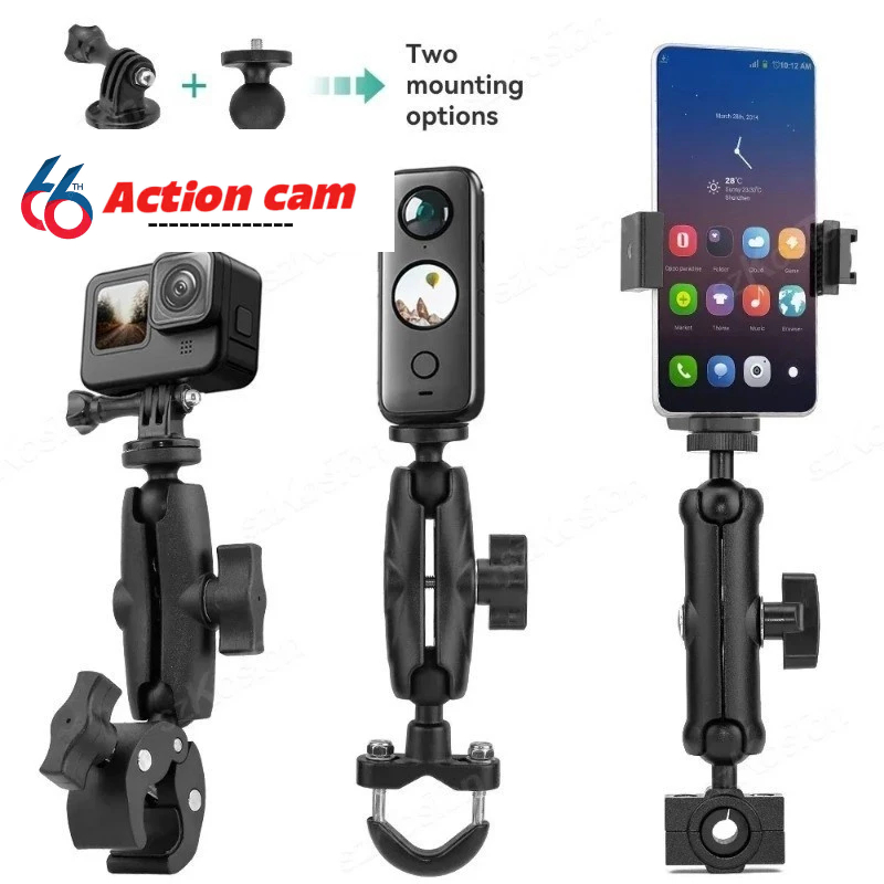 Giá Đỡ gắn xe Cho Insta360 X4 X3 GoPro 12 11 DJI Phụ Kiện Xe Đạp Xe Máy Selfie Stick