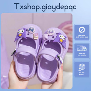Dép Kuromi cho bé gái siêu cute dép sục cho bé có quai hậu (6217)