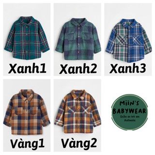 Áo sơ mi dạ kẻ HM UK Us Japan Korea mẫu mới 2025 (sẵn màu như phân loại)