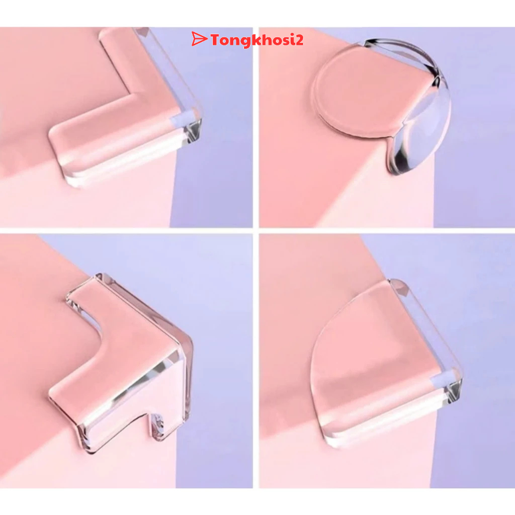 PVN7276 Set 8 Miếng bịt góc bàn, bọc cạnh bàn Silicon hình mặt cười chống va đập - An toàn cho bé và gia đình T2