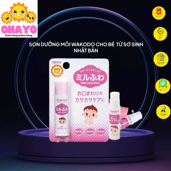 Son dưỡng môi Wakodo Nhật Bản cho bé OHAYO