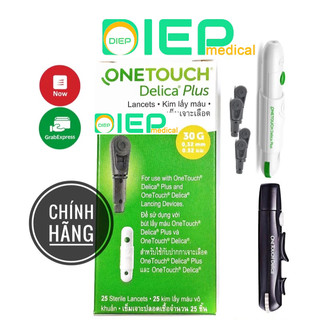 ✅ onetouch delica plus lancets 25 kim - kim lấy máy dùng cho bút thử đường huyết máy one touch ultra plus flex/