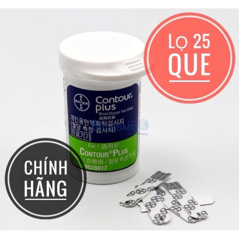 Que thử đường huyết CONTOUR PLUS (Lọ 25 que)/