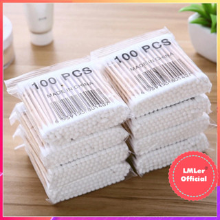 (Combo 10) Tăm bông ngoáy tai 100 que thân gỗ sạch kháng khuẩn P0425