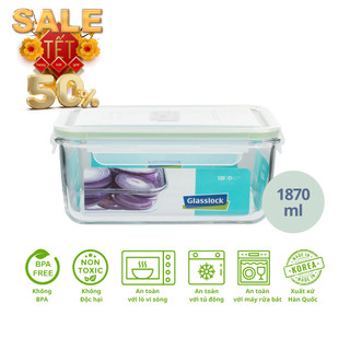 Hộp thủy tinh cường lực glasslock mcrb190 1870ml hàn quốc - larva store