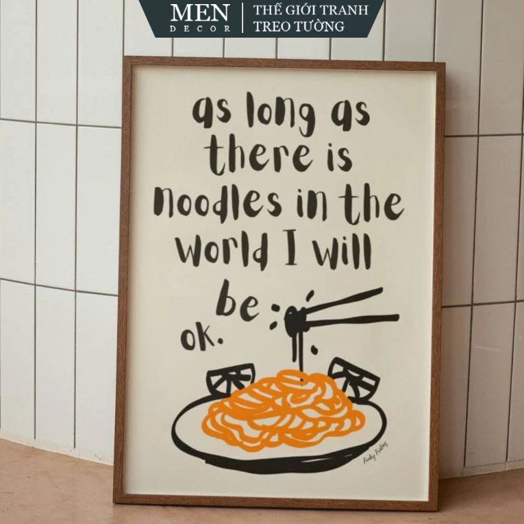 Tranh treo tường, Noodles Wall Print, Asian Noodles Wall Art, nhận in theo yêu cầu, tặng kèm đinh tr