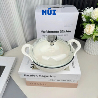 Nồi Gang Tráng Men Reichmann Kochien size 20,24,26 , Dùng Bếp Từ, Ga, Điện Từ