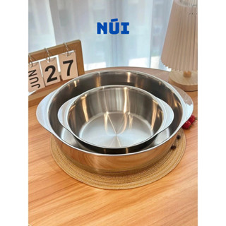 Khay Tròn Tai Gấu Inox 18/10 Chockmen size 16,20,24,28cm Nấu Được Trên Bếp Từ Như Chảo