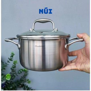 Nồi Canh, Kho Hầm Chockmen Size 16,18cm Thành Cao Inox 18/10 Đúc liền khối 3 lớp siêu dày dặn , Phù hợp mọi bếp
