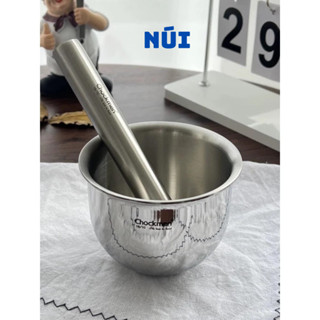 Bộ cối chày gia vị Chockmen chất liệu inox nguyên khối 304 không gỉ C202 [CKM-GMS11]
