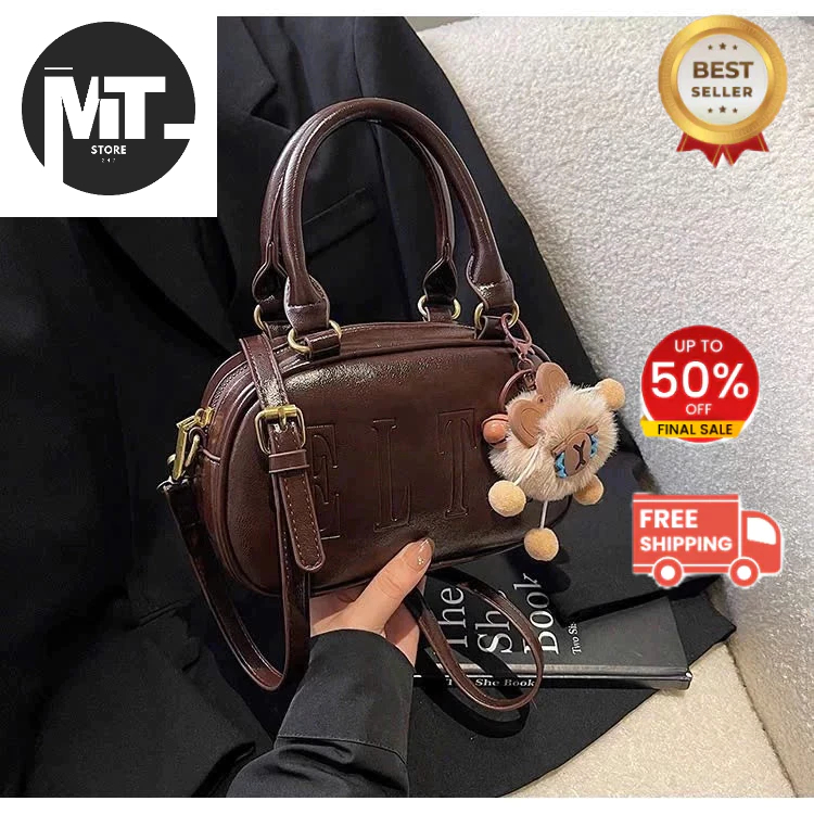 Túi nữ xách tay đeo chéo deo vai da thời trang công sở đi học đi làm tặng gấu FREESHIP (MT STORE 247