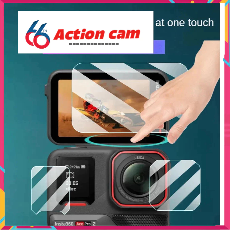 Kính cường lực bảo vệ màn hình cho Insta360 Ace Pro 2, Phim bảo vệ ống kính cho máy ảnh Insta360 Ace