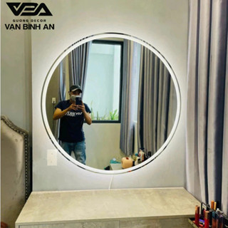 (Hoả Tốc) Gương Bỉ AGC Nhập Khẩu Indo Hình Tròn Cảm Ứng Đèn Led Cao Cấp - Vạn Bình An